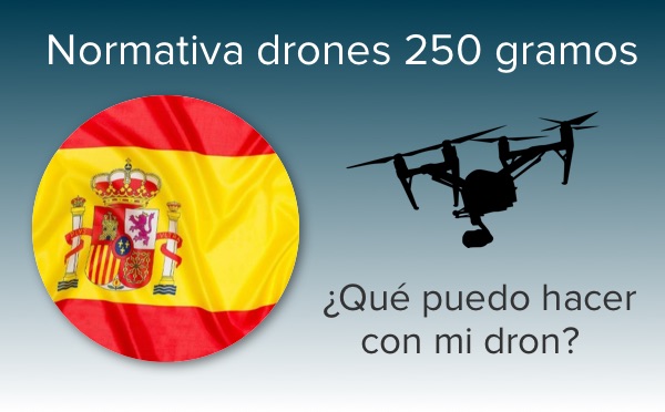 normativa españa drones 250 gramos